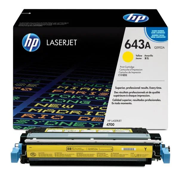 Original HP 643A Yellow LaserJet Toner Cartridge (Q5952A) - eBuy UAE